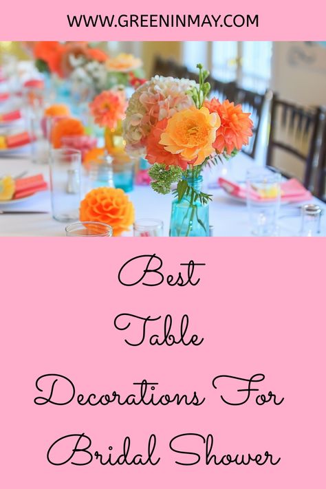 One of the most important aspects of any bridal shower is the table decorations. These decorations set the tone for the entire event. Here are the best bridal shower decorations to have for the party Bridal Luncheon Table Decor, Table Decorations For Bridal Brunch, Wedding Shower Table Decorations Ideas, Bridal Shower Table Scapes, Bridal Luncheon Tablescape, Centerpieces For Bridal Shower Tables, Wedding Shower Food Table, Wedding Shower Table Decor, Bridal Shower Set Up