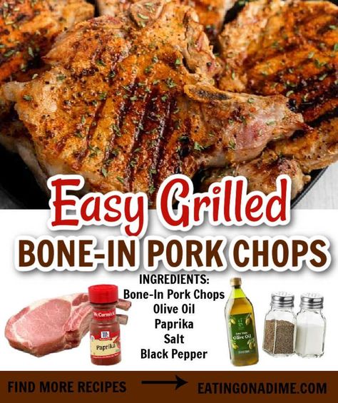 How Long To Grill Pork Chops, Grilled Pork Chop Recipes Bone In, Bone In Pork Chop Recipe Grilled, Grilled Bone In Pork Chops, Bone In Pork Chop Marinade, Grilled Pork Chops Bone In, Grilling Thick Pork Chops, Bone In Pork Chop Recipe, Center Cut Pork Chop Recipes