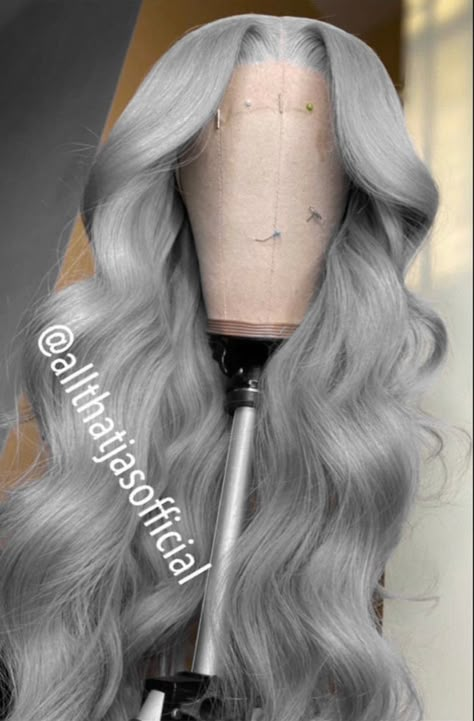 Platinum Gray Hair On Black Women Wig, Platinum Gray Hair Silver Black Women, Gray Lace Front Wigs Black Women Styles, Silver Grey Frontal Wig, Silver Weave Black Women, Ash Grey Wig Black Women, Platinum Silver Wig, Silver Grey Lace Front Wig, Grey Sew In Weave