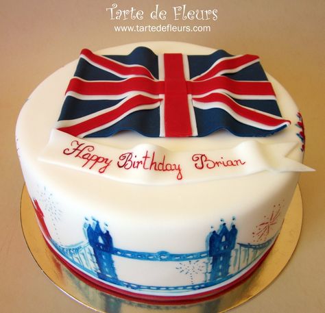 Union Jack Cake Ideas, London Cake Ideas, Union Jack Cake, England Cake, Usa Cake, Marine Cake, British Cake, Travel Cake, London Cake