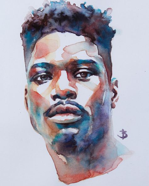 Watercolor • Instagram Loose Watercolour Portrait, Watercolour Portrait Artists, Jenny Barnes Watercolor, Colorful Watercolor Portrait, Abstract Watercolor Portrait, Watercolour Face Abstract, Watercolour Portrait Faces, Watercolor Face Painting, Watercolour Faces