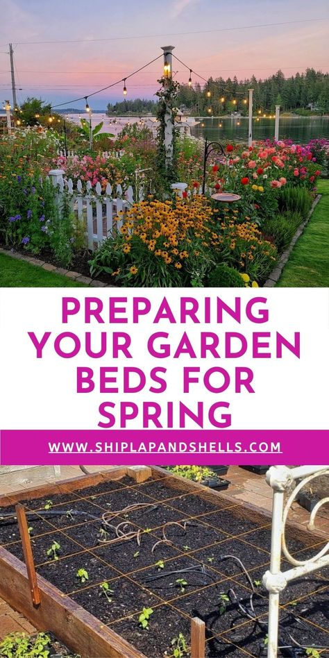 Are you growing a flower garden this year? Here are some steps to take when preparing your garden beds for spring planting. #gardenprep #gardenbeds How To Prep A Flower Bed, Flower Garden Beds, Raised Bed Flower Garden, Landscaping Garden Design, Flower Garden Layouts, Garden Bed Layout, Growing Cut Flowers, Garden Prepping, Flower Seedlings