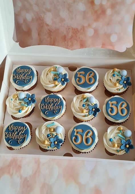 70th Birthday Cupcakes For Men, 56th Birthday Cake, Birthday Cupcakes For Men, 60th Birthday Cupcakes, Birthday Cupcakes Boy, Cupcakes For Men, 50 Party, Bday Dinner, 56th Birthday