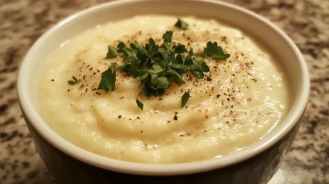 Creamy Roasted Garlic and Parmesan Cauliflower Soup Recipe - Luscious Recipes Luscious Recipes, Cauliflower Soup Recipe, Parmesan Cauliflower, Cauliflower Soup Recipes, Comforting Soup, Creamy Cauliflower, Cauliflower Soup, Nourish Your Body, Garlic Parmesan