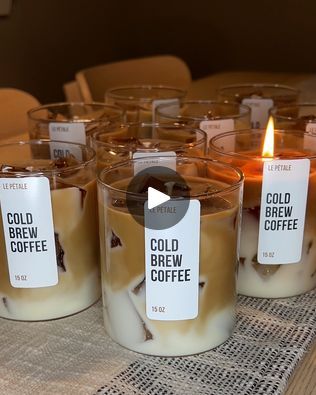 Making iced coffee candles | These look so tasty 😂 | By LADbibleFacebook How To Make Coffee Candles, Iced Coffee Candle Diy, Coffee Candle Ideas, Coffee Candle Diy, Iced Coffee Candle, Making Iced Coffee, Diy Iced Coffee, Cofee Cake, Diy Candle Gift