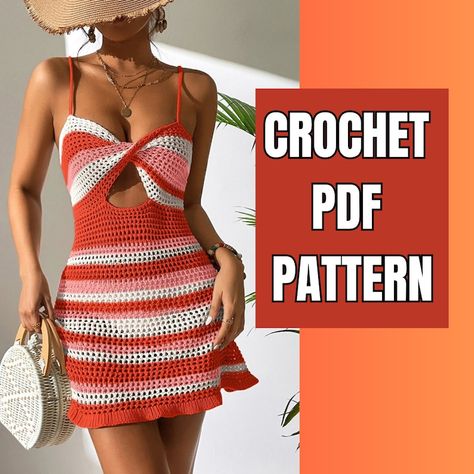 Summer Crochet Dress Pattern, Crochet Summer Dress Pattern, Crochet Prom Dresses, Crochet Sundress, Crochet Summer Dress, Pattern Summer Dress, Crochet Beachwear, Summer Dress Pattern, Crochet Wear