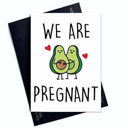 Pregnant Surprise, Avocado Funny, We Are Pregnant, Funny Pregnancy Announcement, New Job Card, Art Teacher Gifts, Pregnancy Announcement Cards, Dad To Be, Expecting A Baby