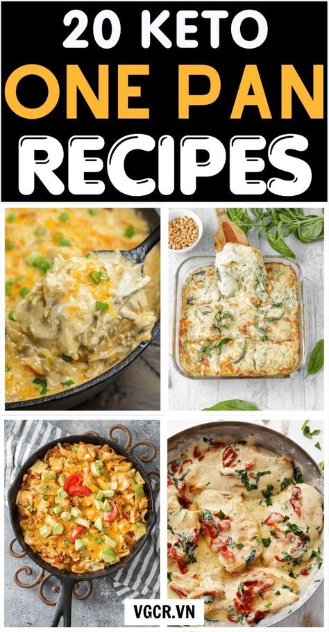 20 Easy Keto OnePan Meal Ideas #ketoresults #healthydiet #ketoeats #ketocommunity #ketosis #ketofood #ketoforbeginners #lowcarbhighfat #ketodessert #ketomexico Budget Keto Recipes, Easy Keto Meals For One, Non Carb Meals, Keto One Pot Meals, Easy Dinners For One, Low Carb Dinner Easy, Sesame Cauliflower, Sticky Sesame Cauliflower, No Carb Snacks