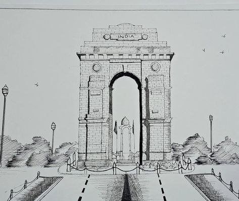 📍INDIA GATE Sketch by microtip pen . . . #art #aesthetic #indiagate #artgram #arttutorial #arttherapy #arttherapy #artstudio #artesanato #artcurator #artistic #artlover #artgram #instaart #arte #artcollectors #artforsale #arts #paintlife #paintlife #sketch #sketching #sketches #sketch_daily Pen Art Aesthetic, India Gate Drawing, Gate Sketch, Gate Drawing, India Gate, Sketch Daily, Pen Sketch, Art Curator, Pen Art