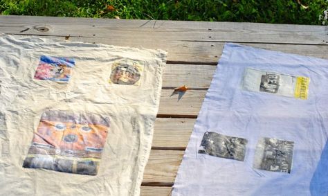 Printing Photos On Fabric, Modge Podge Fabric, Canvas Photo Transfer, Photos Onto Canvas, Mod Podge Photo Transfer, Wax Paper Transfers, Photo Transfer To Paper, Make Your Own Fabric, Mod Podge Fabric