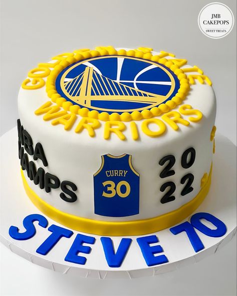 Steph Curry Birthday Cake, Steph Curry Cake, Stephen Curry Cake, Basketball Torte, Golden State Warriors Cake, Basketball Cake, Birthday Cakes For Teens, 30th Bday, Steph Curry