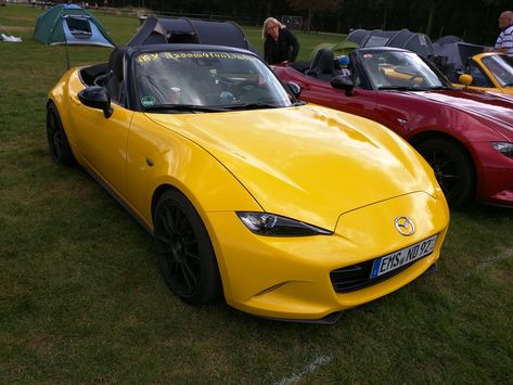 Yellow Miata MX-5 ND Yellow Miata, Mx5 Nd, Mazda Roadster, Mazda Mx5 Miata, Miata Mx5, Mazda Miata, Mazda Mx5, Dream Garage, Red Yellow