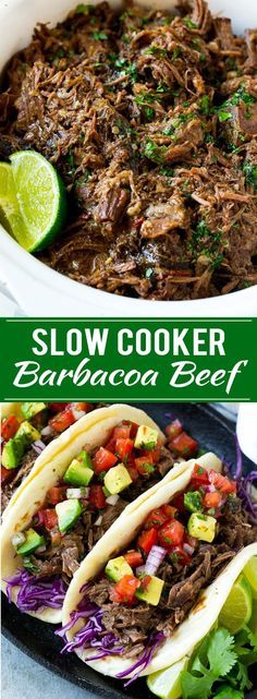 Mexican Food Recipes Beef, Beef Barbacoa, Slow Cooker Barbacoa, Barbacoa Recipe, Barbacoa Beef, Beef Stew Crockpot, Tacos Burritos, Beef Tacos, Shredded Beef