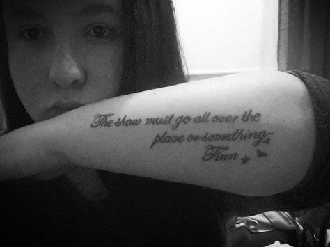 My Tattoo... #gleetat #glee #corymonteith Glee Tattoo, Rachel Berry, Cory Monteith, Glee, I Tattoo, Tattoo Quotes, Tatting, Tattoos, Quotes