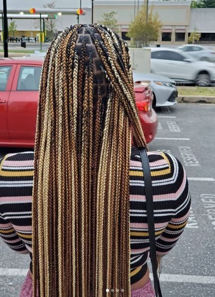 Box Braids Different Colors, Braids Different Colors, Brown Box Braids, Colored Box Braids, Cute Box Braids, Blonde Box Braids, Blonde Braids, Box Braids Hairstyles For Black Women, Cute Braided Hairstyles