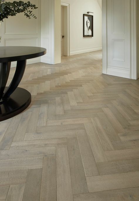 Wood Floor Design, Hall Flooring, Herringbone Wood Floor, Herringbone Wood, Hallway Flooring, Hallway Designs, Herringbone Floor, Indoor Design, Aging Wood