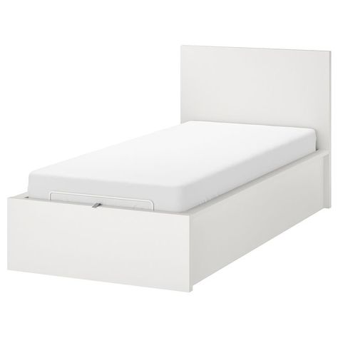 Malm Bed Frame, Ikea Malm Bed, Day Bed Frame, Cama Ikea, Malm Bed, White Ottoman, Ikea Bed, Ikea Malm, Material Bed