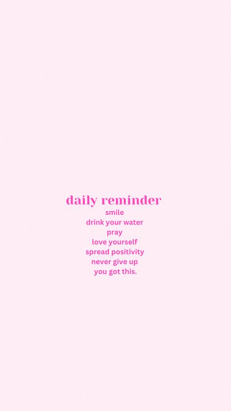 Pink Reminder Aesthetic, Self Love Pink Wallpaper, Pink Inspo Quotes Aesthetic, Reminders For 2024, Wallpaper Backgrounds Pink Quotes, Pretty Wallpapers Aesthetic Pink, Pink Background Motivational Quotes, Affirmation Quotes Aesthetic Pink, Pink Iphone Wallpaper Quotes