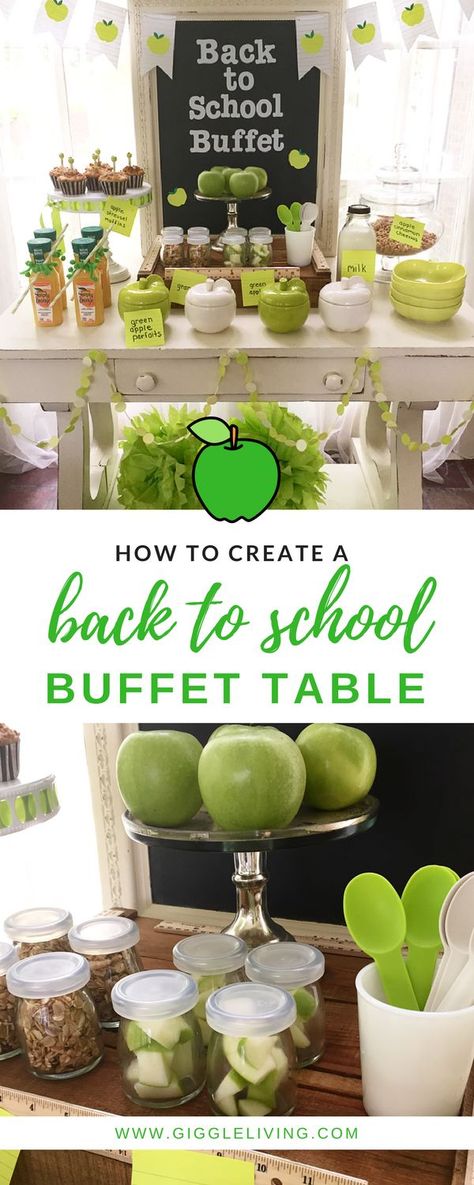 Breakfast Buffet Party, Back To School Breakfast Ideas, Teacher Appreciation Breakfast, Breakfast Buffet Ideas, School Breakfast Ideas, Back To School Decorations, Back To School Party Ideas, Teacher Lunches, Party Breakfast