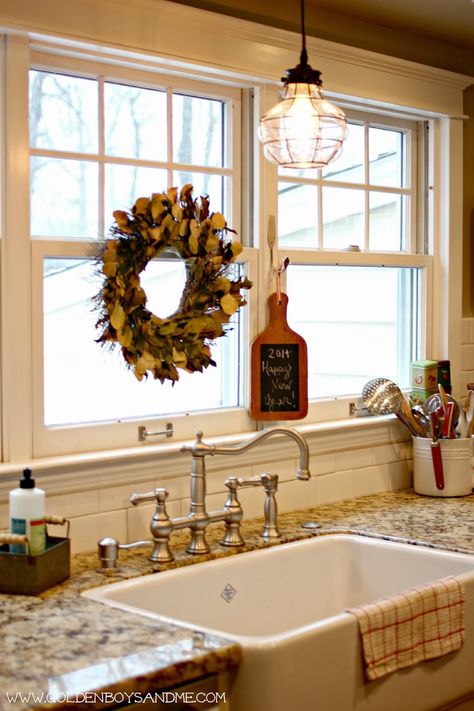 Winter in our Kitchen Light Above Kitchen Sink, Over Kitchen Sink Lighting, Sink Light Fixture, Light Over Kitchen Sink, Over Sink Lighting, Over Kitchen Sink, Above Kitchen Sink, Kitchen Sink Lighting, Window Over Sink