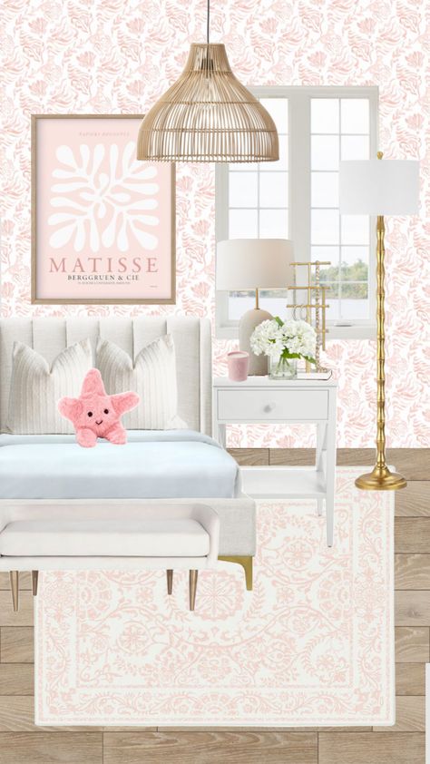 light pink bedroom idea 💡 #homedecor #lightpink #pink #preppy #coastal #bedroom. Light Pink Preppy Bedroom, Light Pink Coastal Bedroom, Light Pink Preppy Room, Costal Granddaughter Aesthic Room Pink, Pink Coastal Granddaughter Room, Coastal Girl Bedroom, Pink Costal Granddaughter Room, Pink Costal Bedroom, Pink Coastal Granddaughter Bedroom