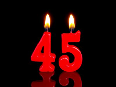 What does your 45 look like? This is mine. Happy Birthday Emoji, Happy 45 Birthday, Birthday Cake Illustration, 45th Birthday, Happy Birthday Wishes Cards, November Birthday, Singing Happy Birthday, Birthday Wishes Cards, Belated Birthday