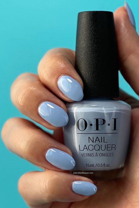 OPI *Verified* swatch Denim Blue Nail Polish, Most Popular Opi Nail Colors, Opi Blue Nails, Opi Verified, Opi Light Blue, Nail Colors Blue, Blue Nail Colors, Opi Nail Polish Colors, Blue Nail Color