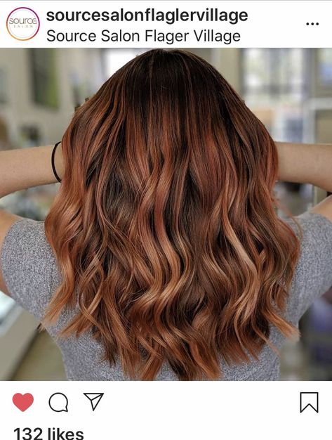 Pumpkin Spice hair color! I love this.🧡🎃 Spicy Hair Color, Pumpkin Spice Ombre Hair, Spicy Cinnamon Hair Color, Pumpkin Apricot Spice Hair, Pumpkin Pie Hair Color, Autum Hair Colors 2022, Autum Hair Color Ideas, Cinnamon Spice Hair Color, Cinnamon Hair Color