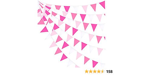 Amazon.com: 32Ft Rose Hot Pink Pennant Banner Fabric Triangle Flag Cotton Bunting Garland Kit for Wedding Birthday Baby Shower Anniversary Party Home Nursery Outdoor Garden Hanging Festivals Decoration (36Pcs) : Everything Else Triangle Flag, Pennant Garland, Pink Party Decorations, Rosé Hot, Home Nursery, Garden Party Decorations, Pennant Banner, Barbie Party, Bunting Garland