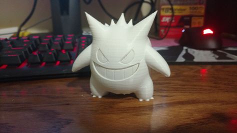 My friend and Coworker's favorite Pokemon is Gengar so I 3D printed this Gengar for him as a going away peasant for him on his last day of work. Gengar Clay, Pokemon 3d Print, Clay Pokemon, Whittling Projects, Gengar Pokemon, Pokemon 20, Pokémon X And Y, Geek Decor, Pokemon Pokemon