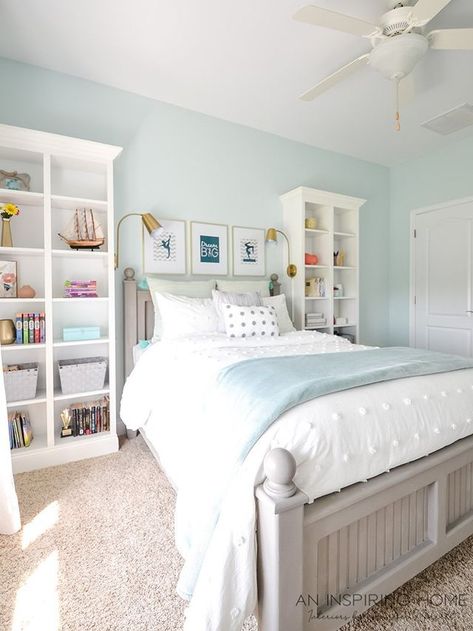 Tween Bedroom Makeover Final Reveal – One Room Challenge Girls Blue Bedroom, Girls Bedroom Makeover, Big Girl Bedrooms, Girl Bedroom Designs, Girl Bedroom Decor, Blue Rooms, Big Girl Rooms, Room Inspiration Bedroom, Room Ideas Bedroom