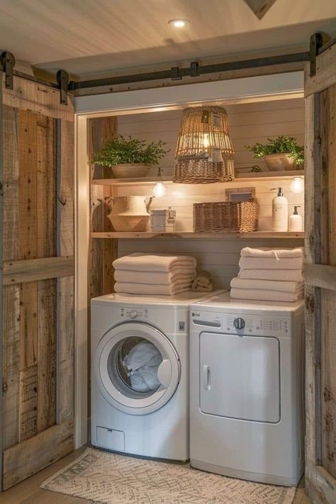 House Laundry Room, Rustic Laundry Rooms, Laundry Ideas, Dream Laundry Room, Laundry Room Layouts, Laundry Room Renovation, Dream Life House, Laundry Room Remodel, Laundry Room Inspiration