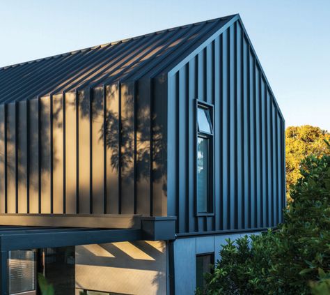 Phillip Island, House Cladding, Metal Cladding, Standing Seam, Casa Exterior, Shed Homes, Exterior Cladding, Building A Shed, Modern Barn