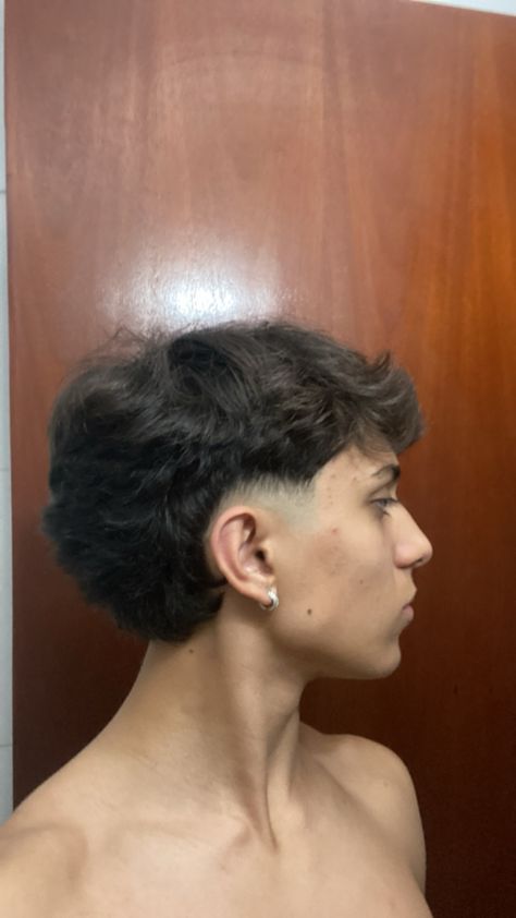 Short mullet Mens Haircuts Thick Hair, Taper Fade Short Hair, Fade Haircut Curly Hair, Mullet Fade, Haircut Selfie, Photo Hijab, Curly Hair Fade, Edgars Haircut, Mens Haircuts Short Hair