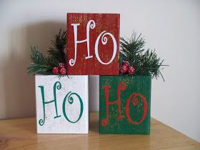 4x4 Wood Crafts, Wood Blocks Christmas, 2x4 Crafts, Christmas Blocks, Christmas Crafts To Sell, Wood Block Crafts, Wooden Christmas Crafts, Diy Christmas Decorations Easy, Christmas Signs Wood