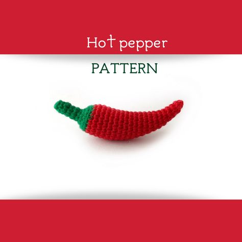 Pepper Crochet, Vegetables Pattern, Crochet Play Food, Eco Friendly Baby Gifts, Crochet Patterns Easy, Crochet Vegetables, Play Food Set, Crochet Tutorial Pattern, Knitted Wire