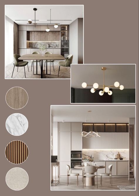 Dining Area Mood Board, Art Deco Interior Design Mood Board, Dining Room Mood Board Interior Design, Contemporary Kitchen Mood Board, Dinning Room Moodboard, Modern Classic Interior Design Luxury, Modern Kitchen Mood Board, Dining Mood Board, Interior Mood Board Ideas