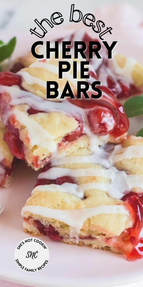 Food Bars For A Crowd, Easy Cherry Pie Filling Desserts, Bars For A Crowd, Cherry Pie Bars Recipe, Cherry Pie Filling Recipes, Cherry Pie Bars, Homemade Cherry Pies, Cherry Bars, Pie Bar Recipes