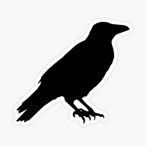 Look at this new sticker I designed! It is also available on other products like Shirts or Phone Cases. You will find more designs in my Store so check it out! Tags - RedBubble, Sticker, T-Shirts, Phone Cases, Magnet, Silhouette Sticker Design, Black and White Sticker Design, Minimalistic Sticker Six Of Crows Symbol Simple, Crow Aesthetic Drawing, The Crow Silhouette, Crow Sillouhette, Cute Crow, Crow Sticker, Design Black And White, Black And White Stickers, Crooked Kingdom