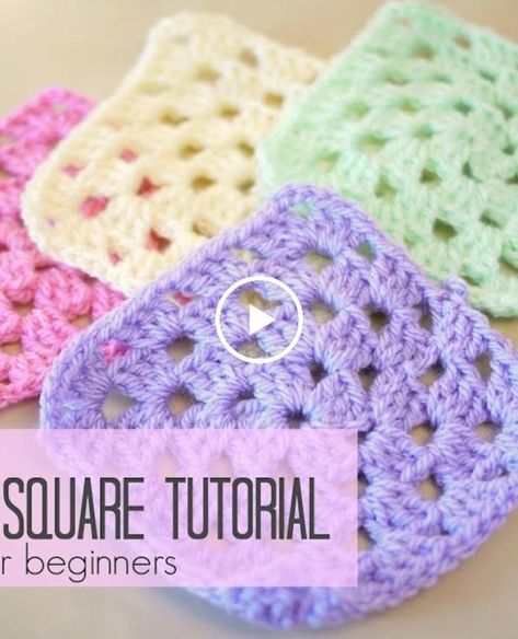 How to Crochet a Granny Square for Beginners Easy Granny Square For Beginners Video, Crotchet Blankets For Beginners Tutorial, Granny Square Crochet Video Tutorials Step By Step, How To Crochet A Granny Square Video, How To Granny Square Crochet, Granny Square Tutorial Step By Step, How To Make A Granny Square Step By Step, Granny Square Tutorial Video, How To Crochet Granny Squares Beginners