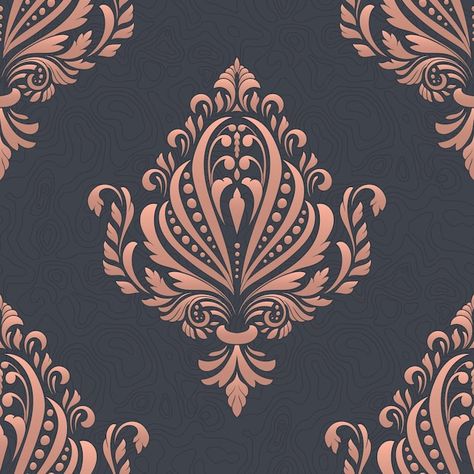 Gold damask wallpaper