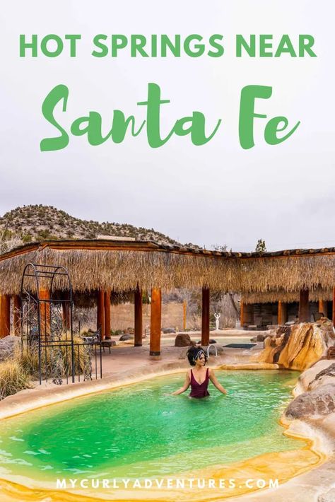 Taking a day trip from Santa Fe to visit its many hot springs is a must! Santa Fe loves its landscapes and has found ways to preserve these natural wonders. With the cool temperatures of New Mexico, you would think the water is too cold to be enjoyable. Lucky for you, the heat of the Earth’s core warms it, creating a wonderfully relaxing soak. Read below about the 6 hot springs near Santa Fe that you must add to your list of things to do in Santa Fe. Hiking Near Santa Fe Nm, Santa Fe New Mexico In December, Sante Fe New Mexico Things To Do, What To Do In Santa Fe New Mexico, Santa Fe New Mexico Things To Do In, Things To Do In Santa Fe, What To Wear In Santa Fe New Mexico, Things To Do In Santa Fe New Mexico, Santa Fe Packing List