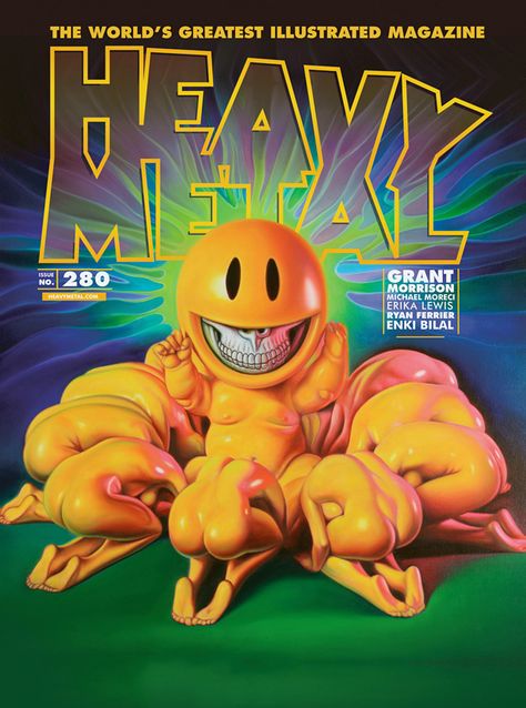 Heavy Metal #280 Heavy Metal Magazine, Heavy Metal Comic, Arte Heavy Metal, Arte Pin Up, Grant Morrison, Heavy Metal Art, Pulp Magazine, Metal Magazine, Comics Story