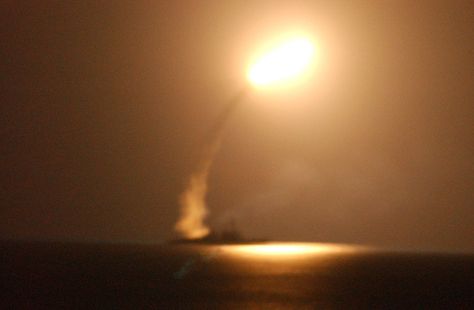 One of our warships firing one of the first missiles in the Iraq War. Part the "Shock and Awe" period. Military Images, Shock And Awe, Iraq, Soldier, Period, The First, History, Art