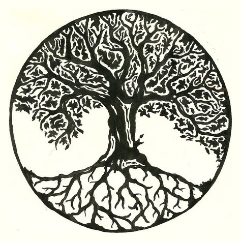 the world tree Oak Tree Tattoo, Tree Tattoo Designs, Geniale Tattoos, Tree Of Life Tattoo, Celtic Tree Of Life, Celtic Tree, Celtic Symbols, Tattoo Life, Viking Tattoos