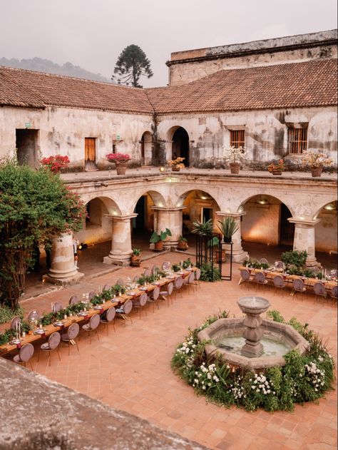 Hacendia Wedding, Small Hacienda Wedding, Guatemala Wedding Venues, Hacienda Style Venues, Spanish Courtyard Wedding, Mexican Ranch Style Wedding, Classic Mexican Wedding, Mexican Villa Wedding, South Western Wedding