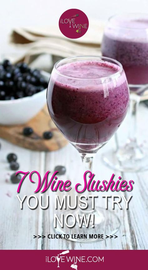 Slushies Recipes, Adult Slushies, Wine Slushie Recipe, Wine Slush, Wine Slushies, Wine Slushie, Slushie Recipe, Yummy Alcoholic Drinks, Boozy Drinks