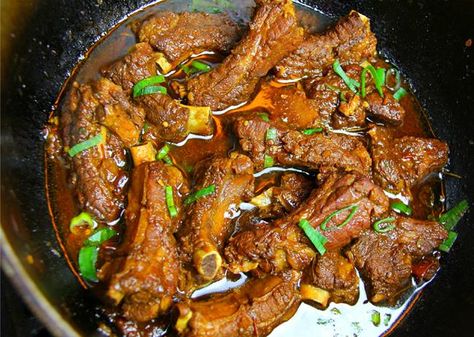 Caribbean Stewed Pork Ribs. Pork Rib Stew Recipe, Beef And Ale Stew, Stewed Pork, Trini Food, Pork Rib Recipes, Caribbean Style, Easy Baked Chicken, Pork Recipe, Kitchen Cookbook