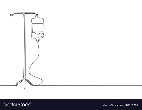 Iv Bag Drawing, Iv Business, Blood Bag, Care Symbol, Bag Drawing, Drawing Blood, Iv Bag, Iv Drip, Single Line Drawing