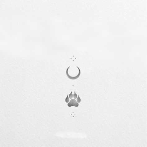 Puppy Minimalist Tattoo, Animal Tattoos Minimalist, Minimalist Paw Tattoo, Dog And Moon Tattoo, Mini Tattoos Dog, Dog Moon Tattoo, Tiny Dog Tattoo Minimalist, Dog Lovers Tattoo, Pet Lover Tattoo